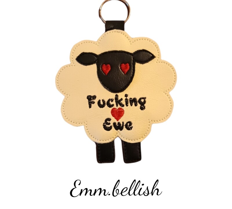 Valentine&#39;s Fucking ♥️ Ewe Sheep Keyring