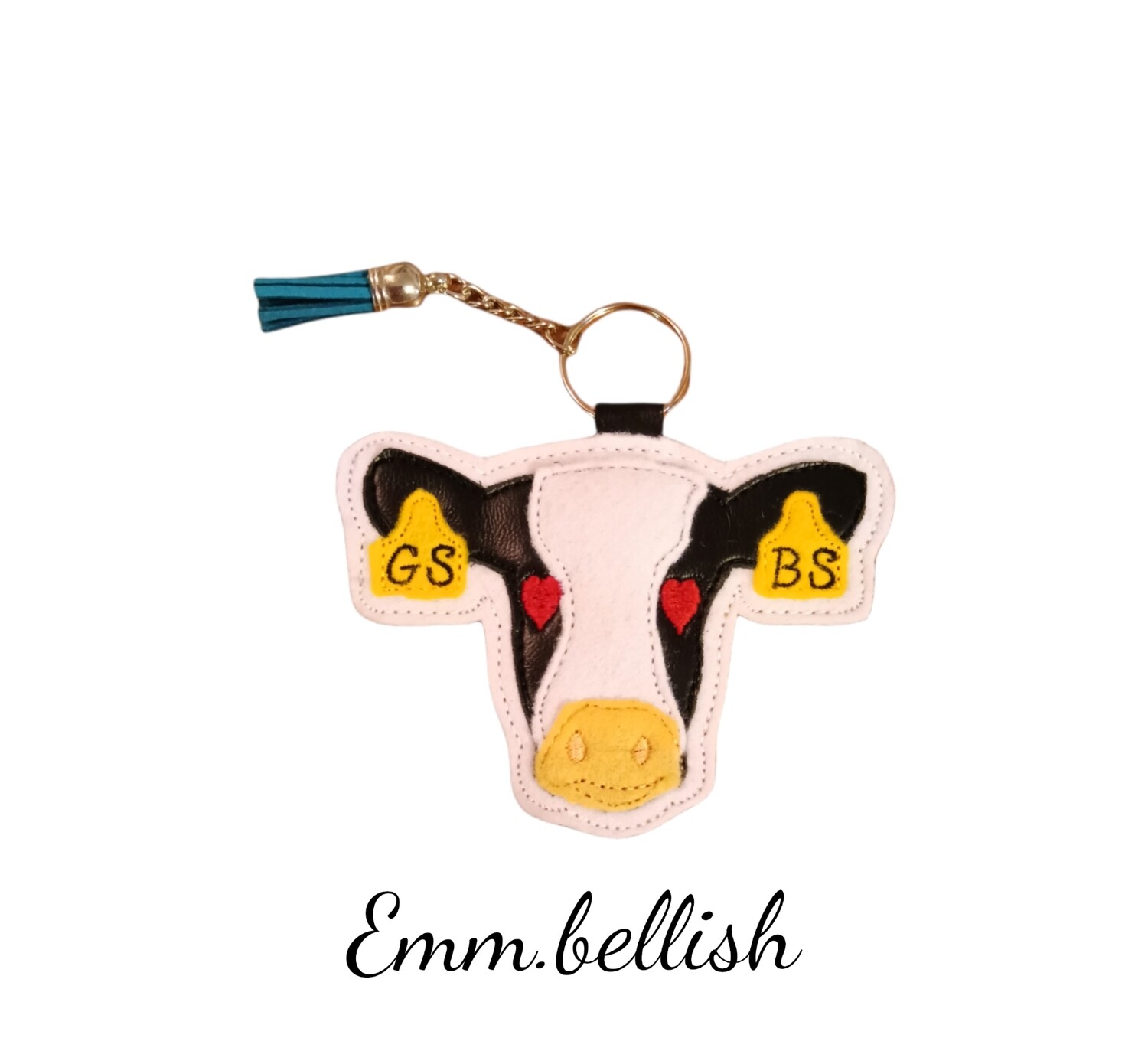 Valentine&#39;s Love Cow Keyring