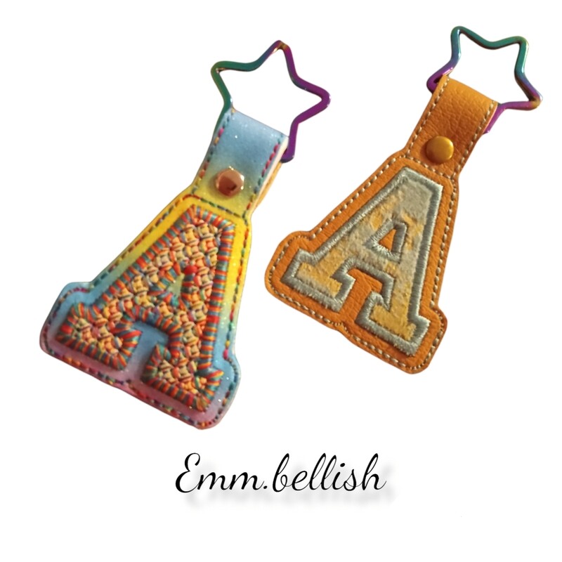 A Alphabet Applique  Keyring