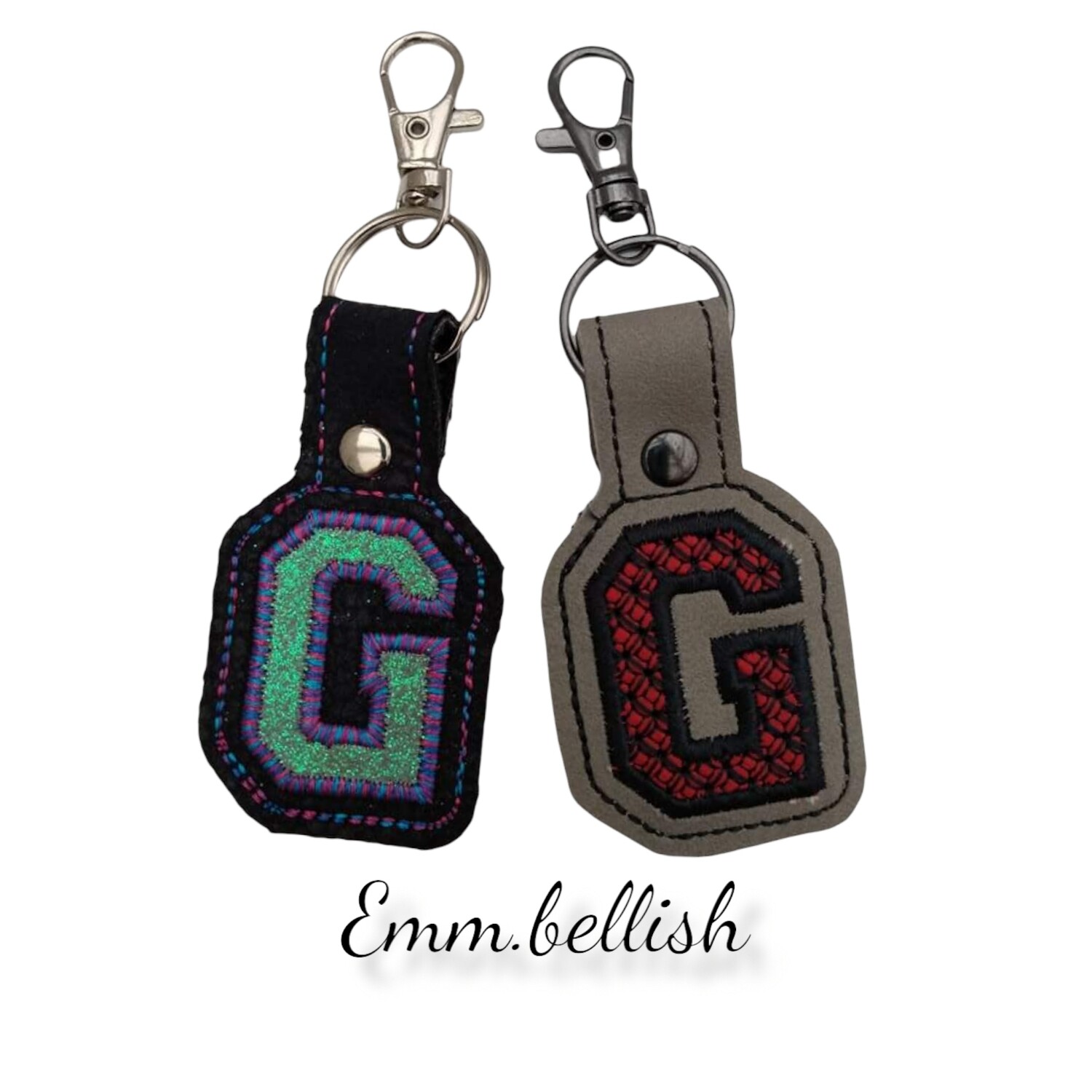 G Alphabet Applique  Keyring