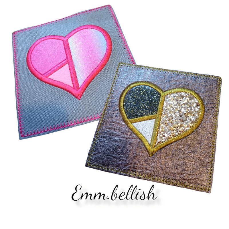 Split Heart Coaster