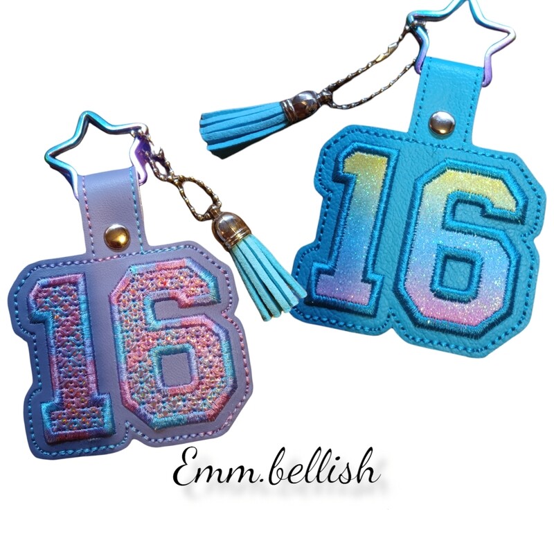 16 Applique  Keyring
