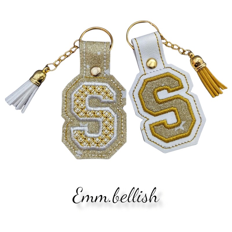 S Alphabet Applique  Keyring