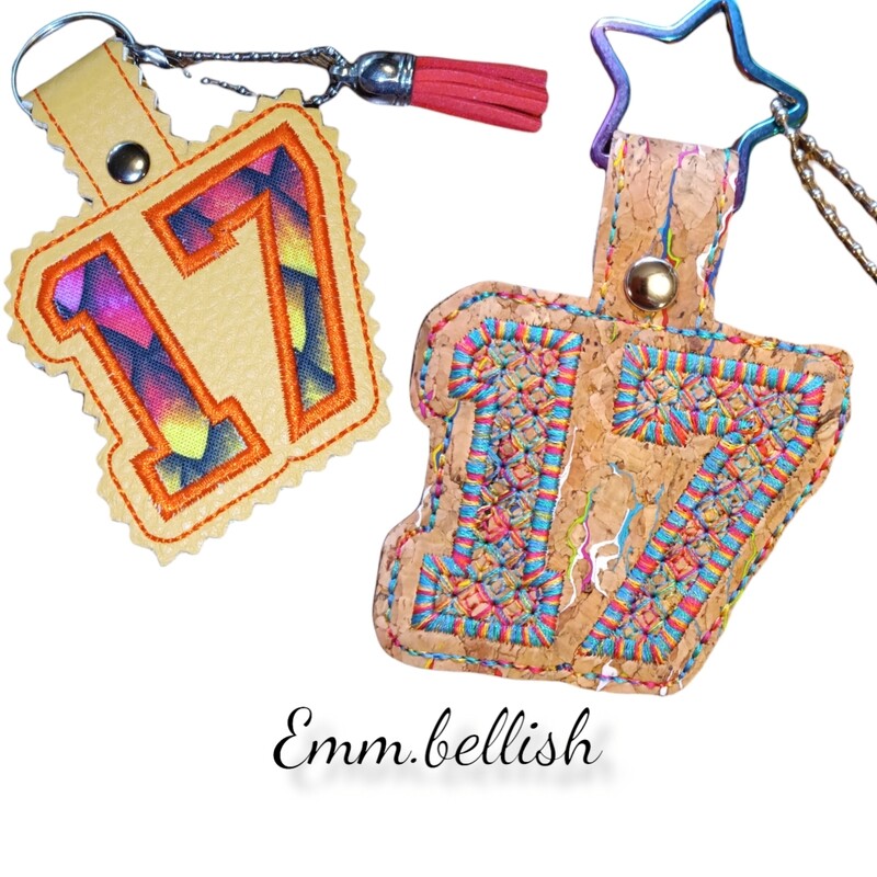 17 Applique  Keyring