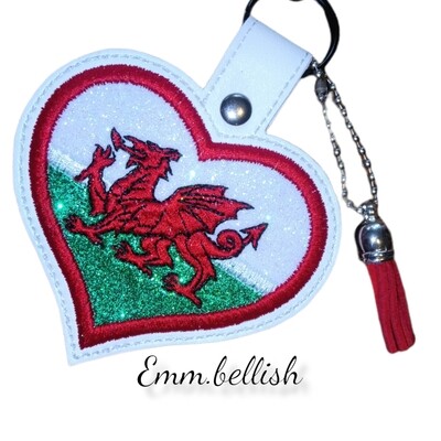Welsh Heart Keyring
