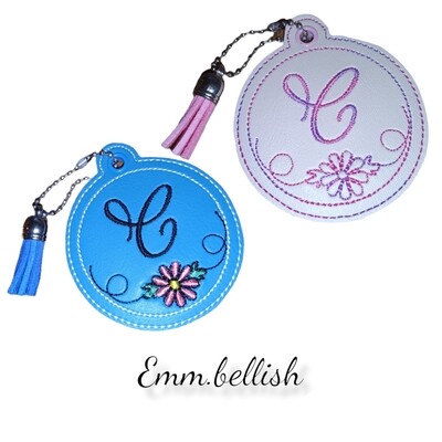 C Daisy Bag Charm/Zipper Pull