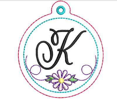 K Daisy Bag Charm/Zipper Pull