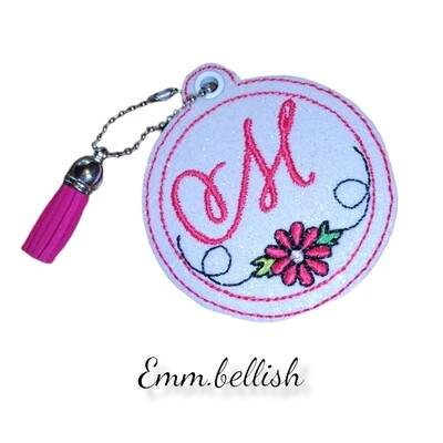 M Daisy Bag Charm/Zipper Pull
