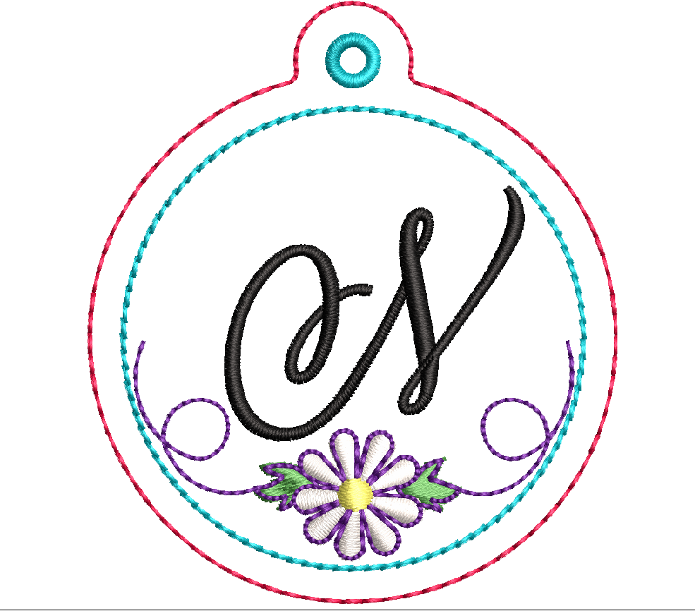 N Daisy Bag Charm/Zipper Pull
