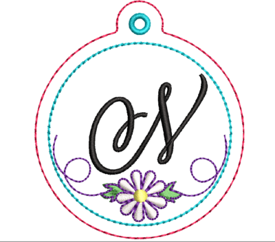 N Daisy Bag Charm/Zipper Pull