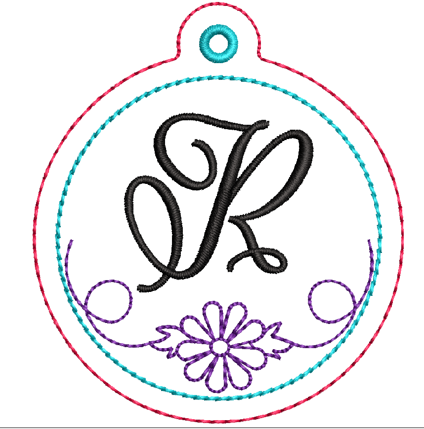 R Daisy Bag Charm/Zipper Pull