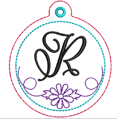 R Daisy Bag Charm/Zipper Pull