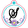 S Daisy Bag Charm/Zipper Pull