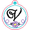 V Daisy Bag Charm/Zipper Pull