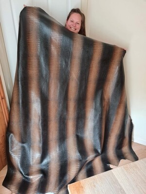 Crocodile Effect Real Leather Hide Roll