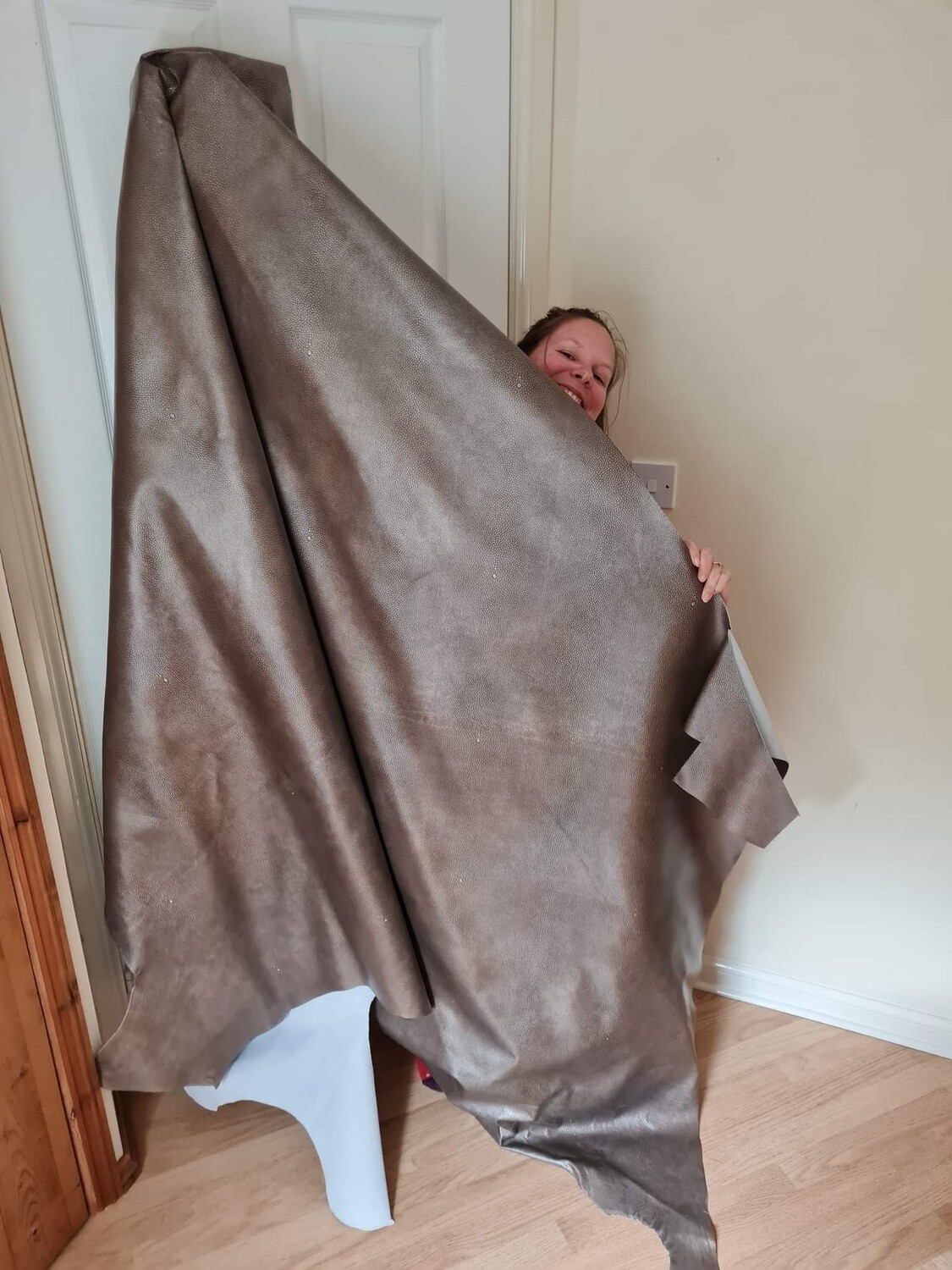 Bronze Real Leather Hide Roll
