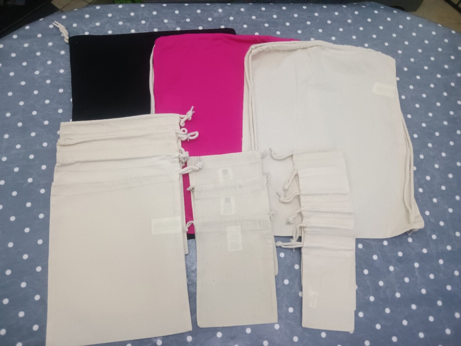 Set of 15 Drawstring Bags