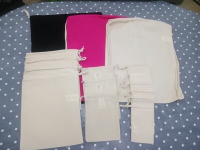 Set of 15 Drawstring Bags