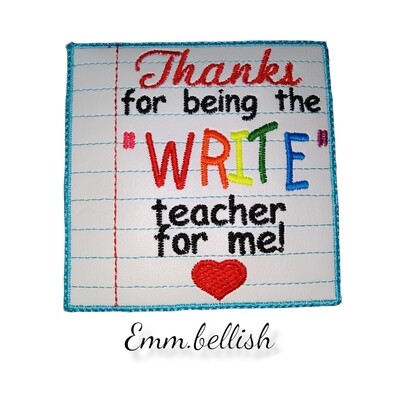 Write Teacher coaster