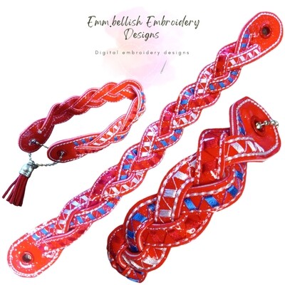 Plaited Zig Zag Wristlet/Bag Strap