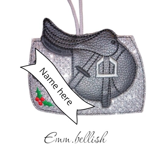 Personalised  Christmas Saddle Decoration