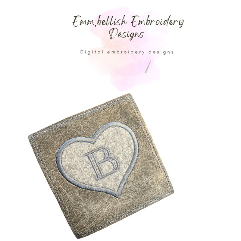 Alphabet Letter B Heart Coaster