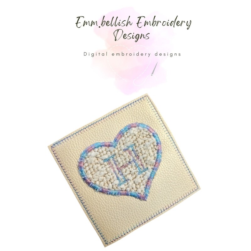Alphabet Letter H Heart Coaster