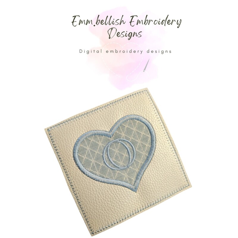 Alphabet Letter O Heart Coaster