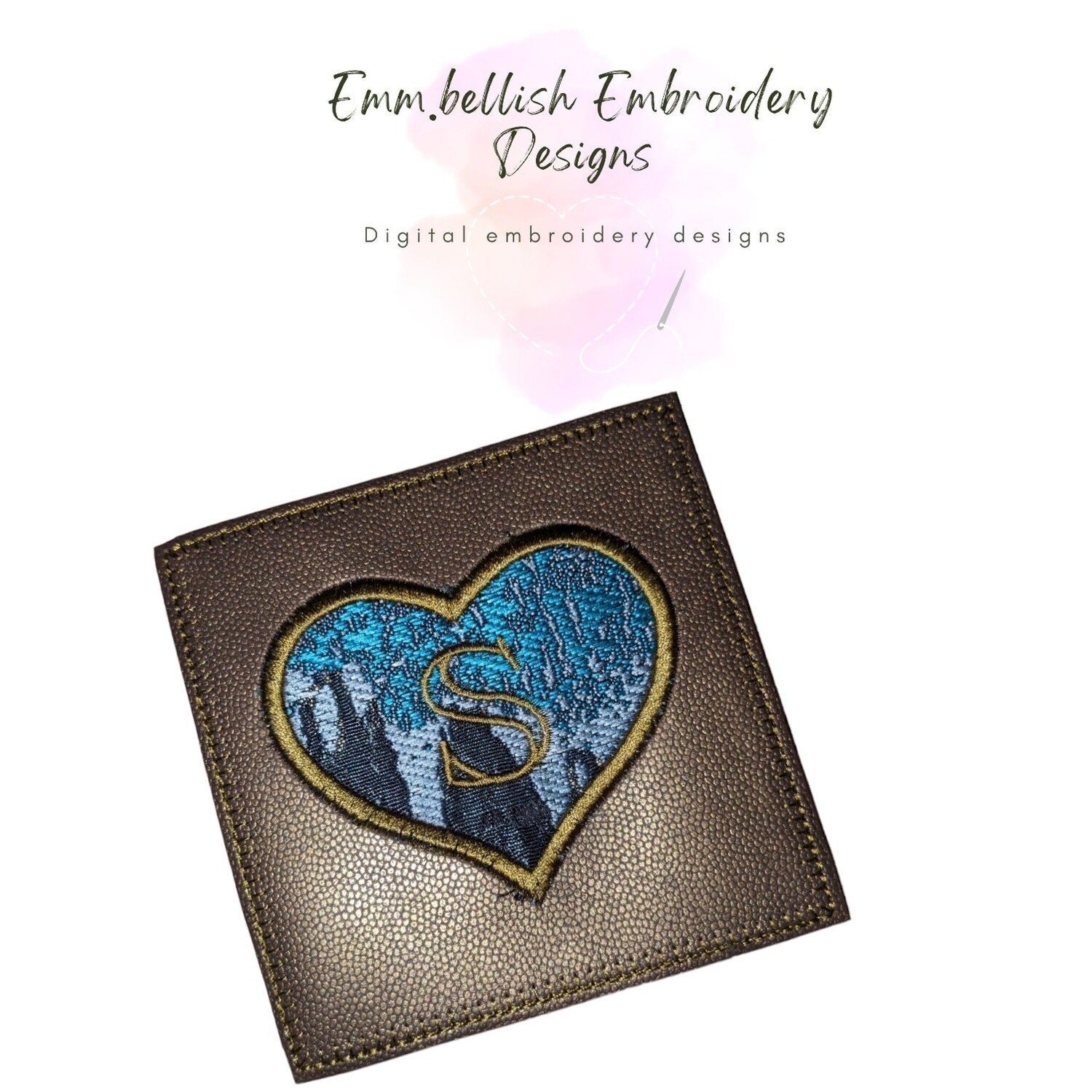 Alphabet Letter S Heart Coaster