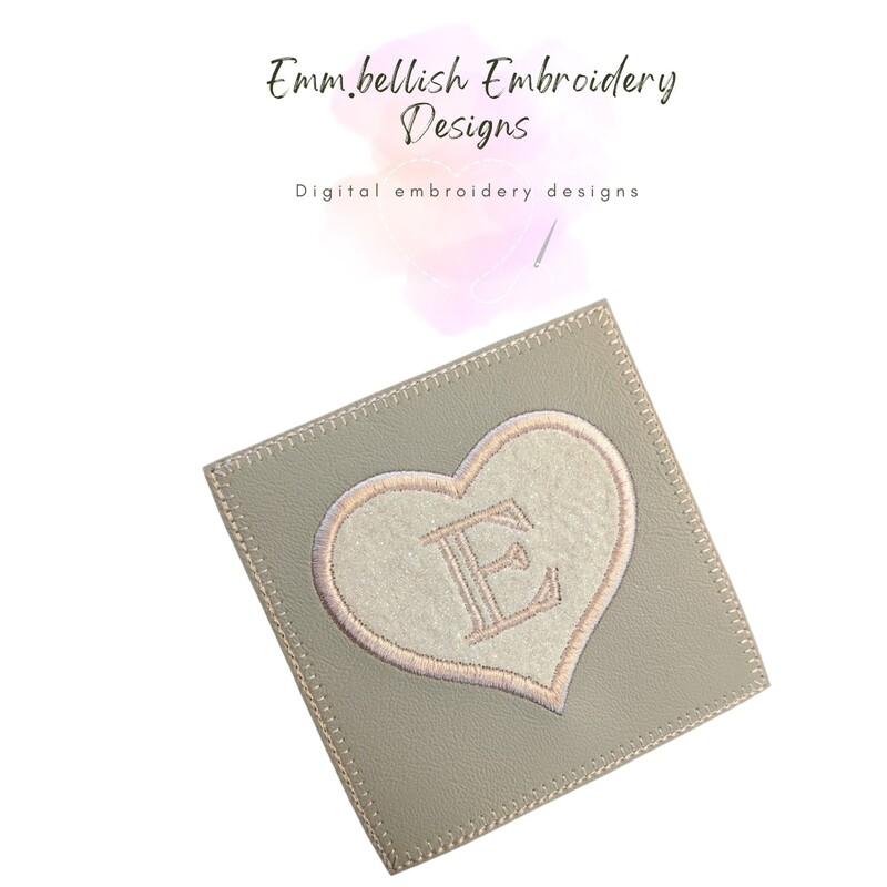 Alphabet Letter E Heart Coaster