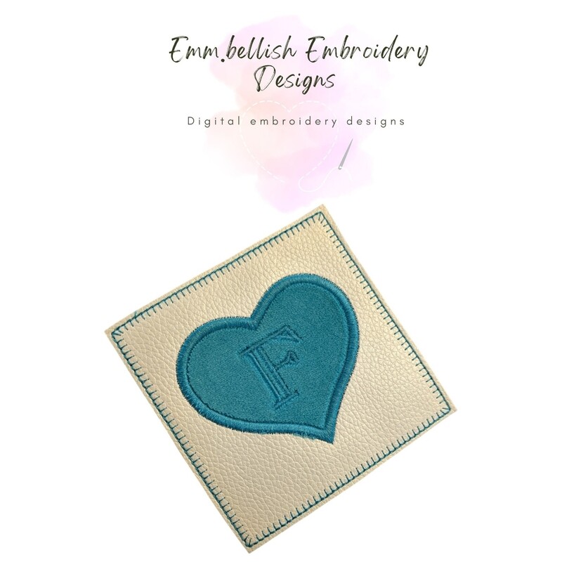 Alphabet Letter F Heart Coaster