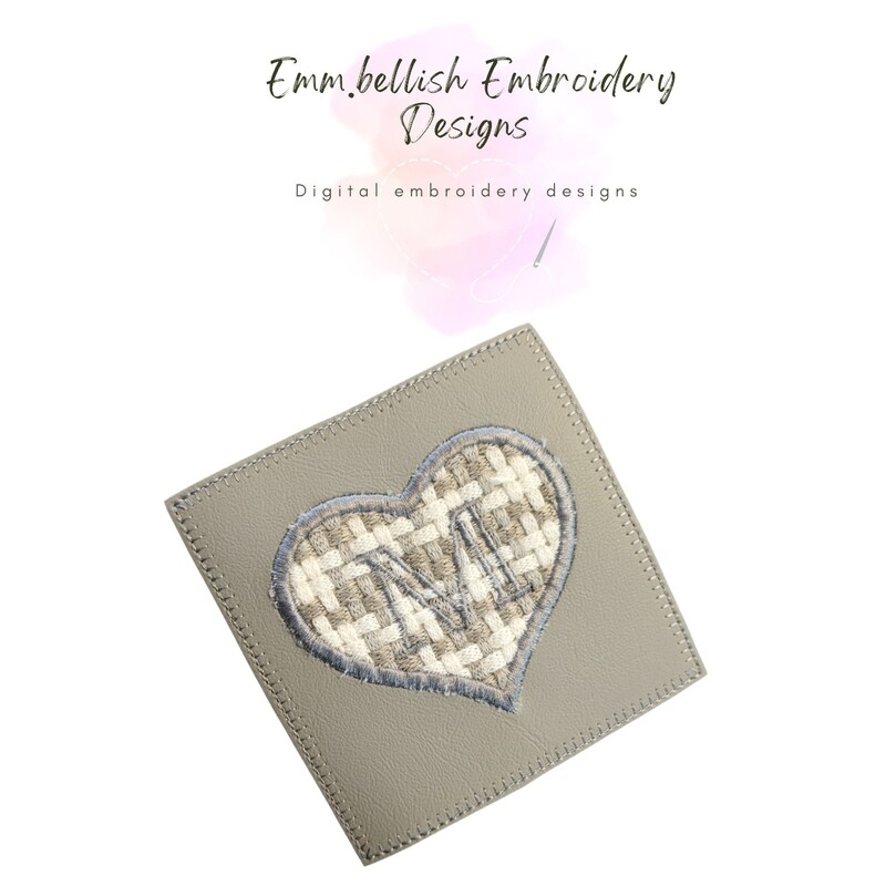 Alphabet Letter M Heart Coaster