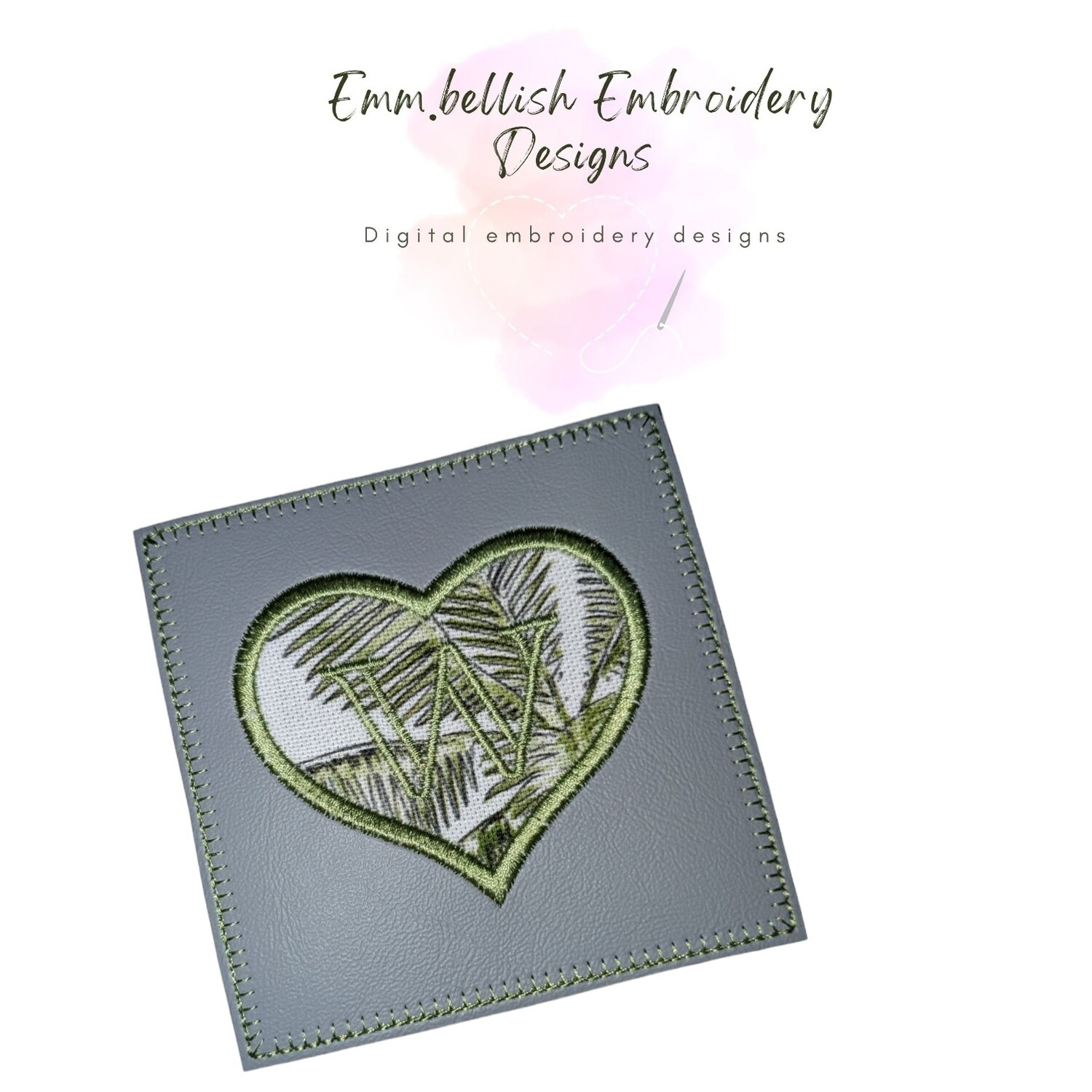 Alphabet Letter W Heart Coaster