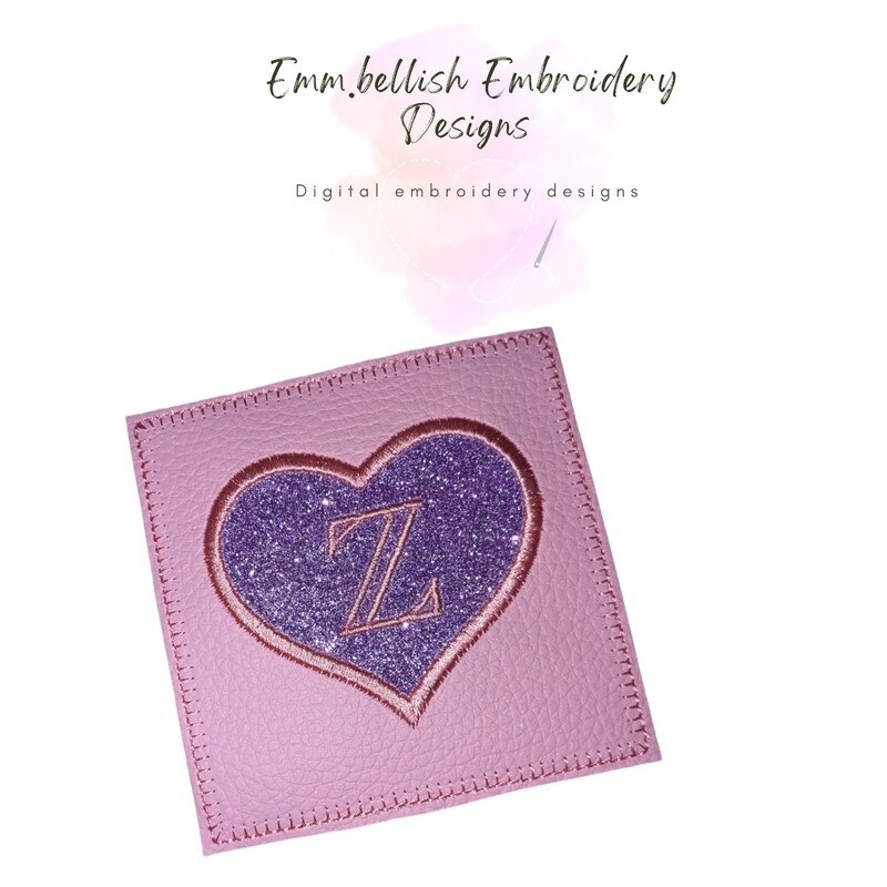 Alphabet Letter Z Heart Coaster