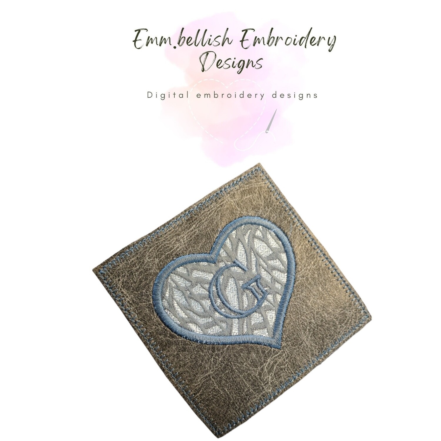 Alphabet Letter G Heart Coaster