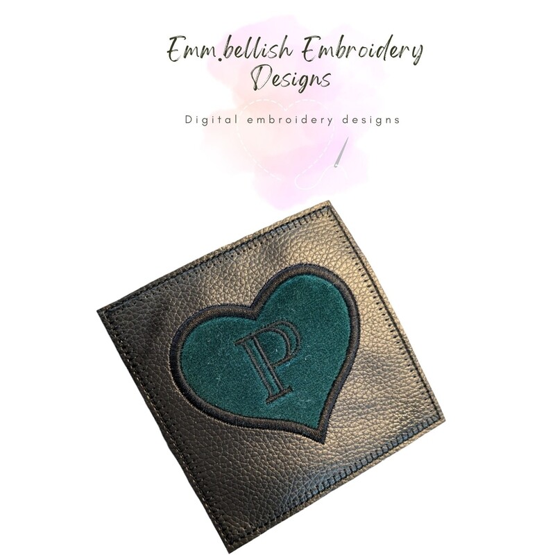 Alphabet Letter P Heart Coaster