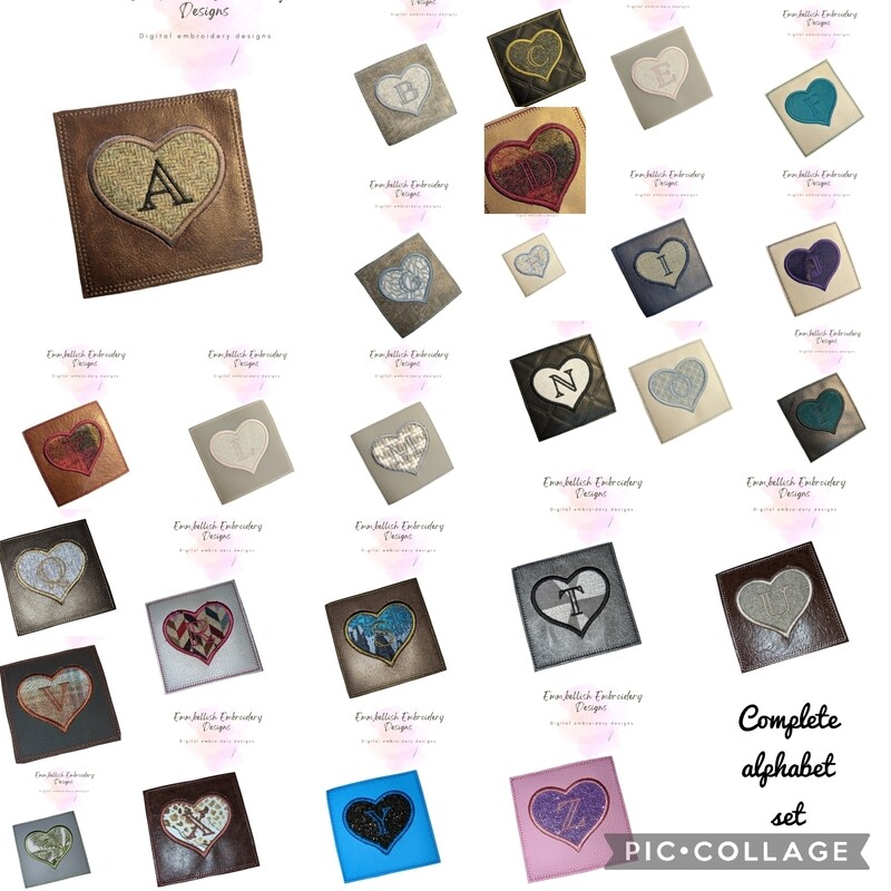 Complete Set Alphabet  Heart Coaster