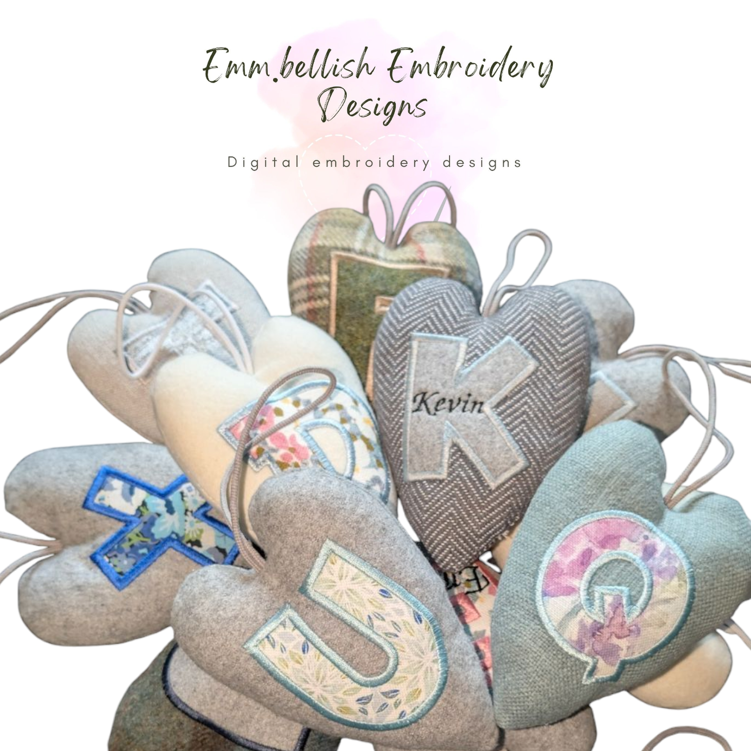 Alphabet Stuffed Heart Complete Set