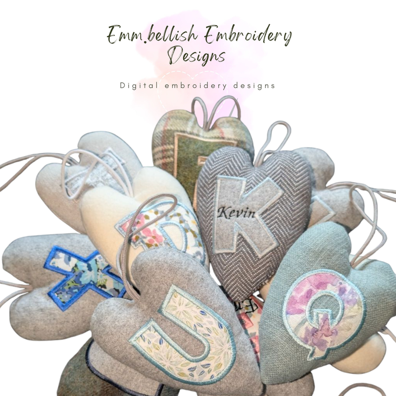 Alphabet Stuffed Heart Complete Set