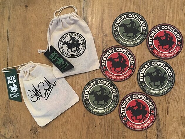 STEWART COPELAND 6 PACK COASTERS LIMITED EDITION