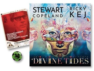 CONCERT EXCLUSIVE STEWART COPELAND/RICKY KEJ - 'DIVINE TIDES' CD + BONUS GIFT