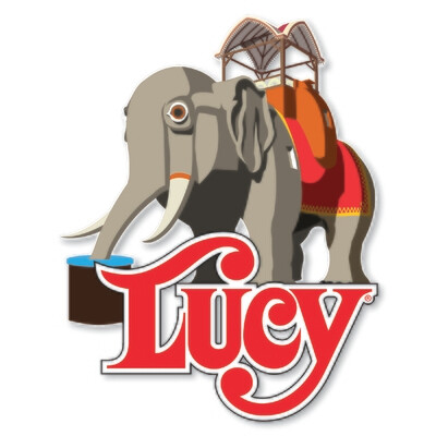 Lucy the Elephant Diecut Logo Sticker