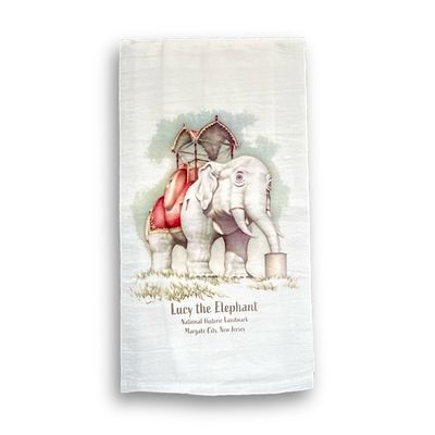 Lucy the Elephant Dish Towel