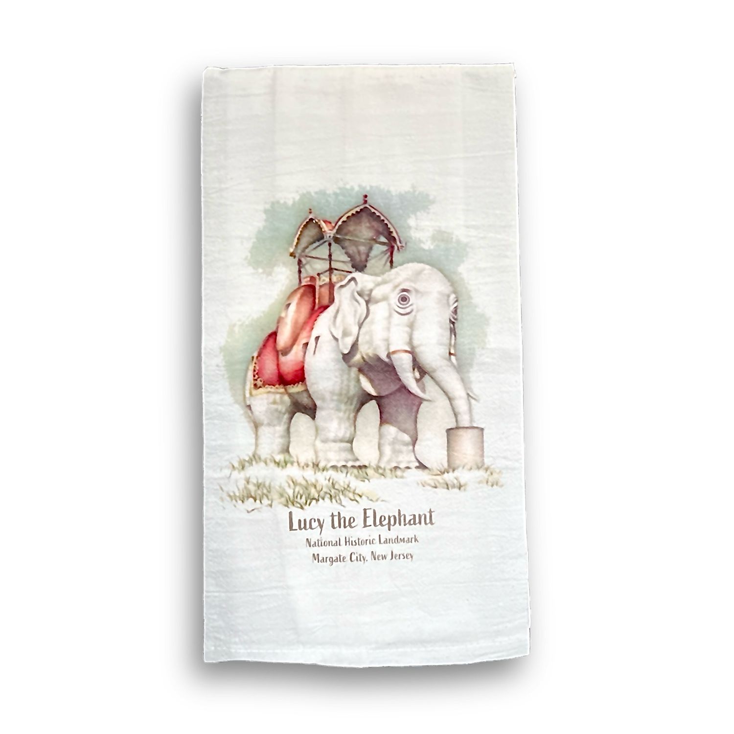 Lucy the Elephant Dish Towel