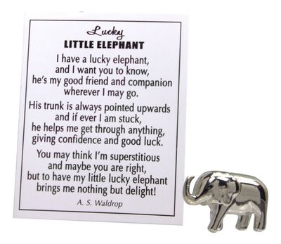 Elephant Charm with Card