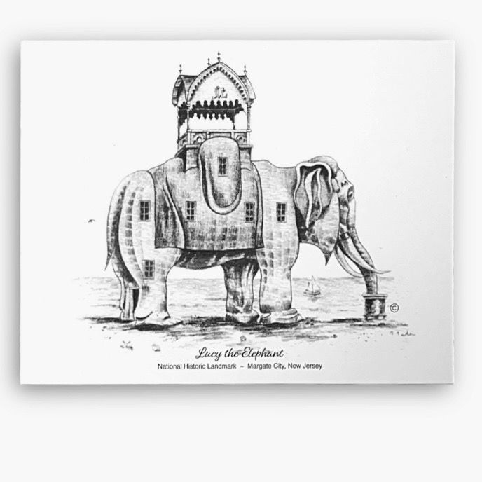 Lucy the Elephant Notecards (10-pack)