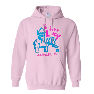 1970s Light Pink "I LUV LUCY" Hoodie