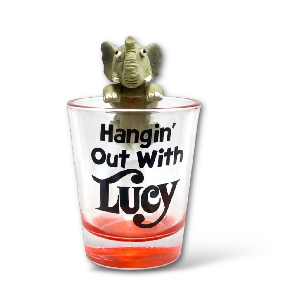 “Hangin’ Out With Lucy” Shot Glass
