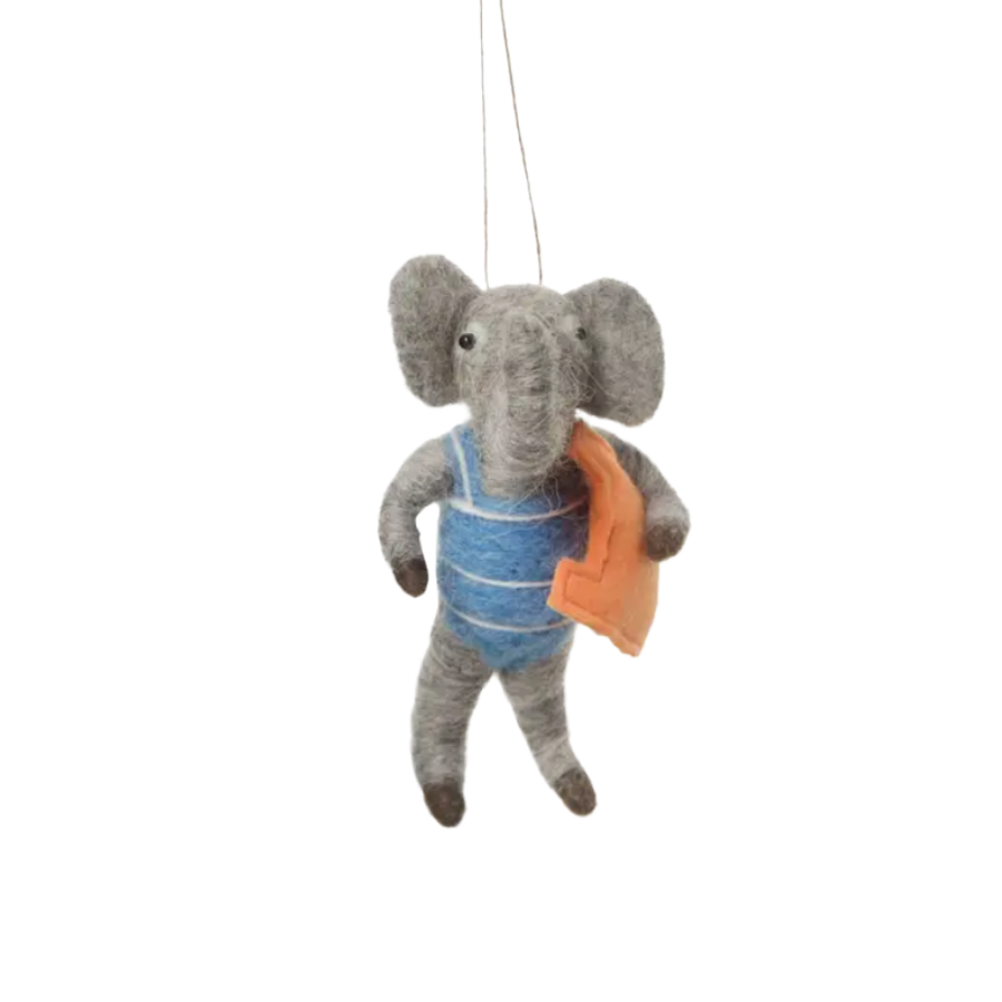 Beach Elephant Felt Ornament Beach Elephant Felt Ornament