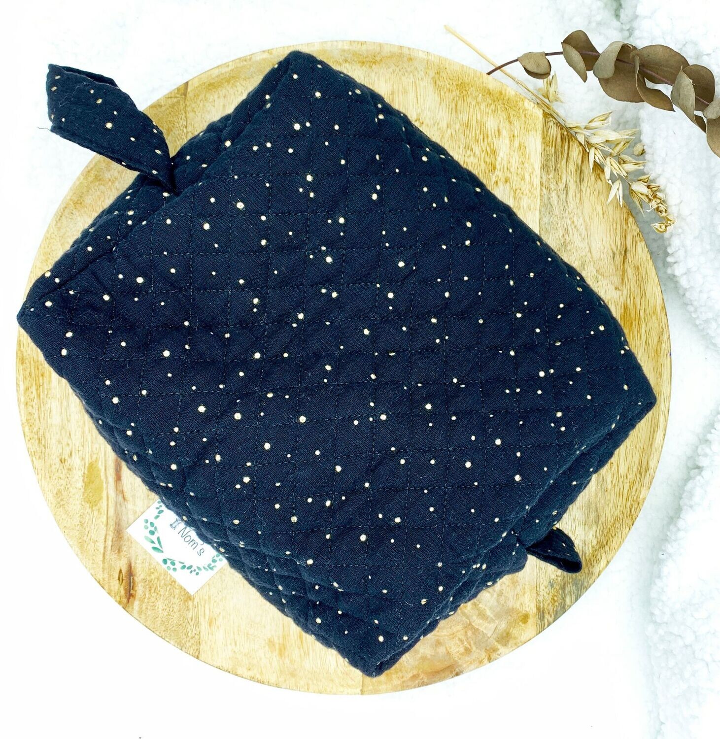Trousse de toilette GM - Noir pailleté doré